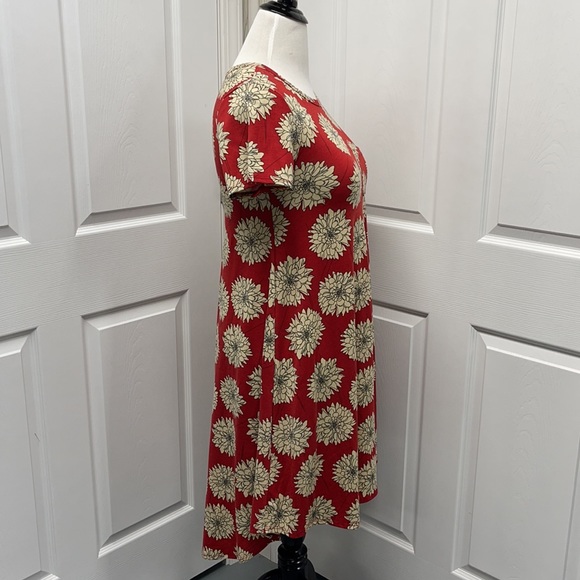 LuLaRoe New XXS Red Floral Carly Dress NWT - Picture 4 of 9